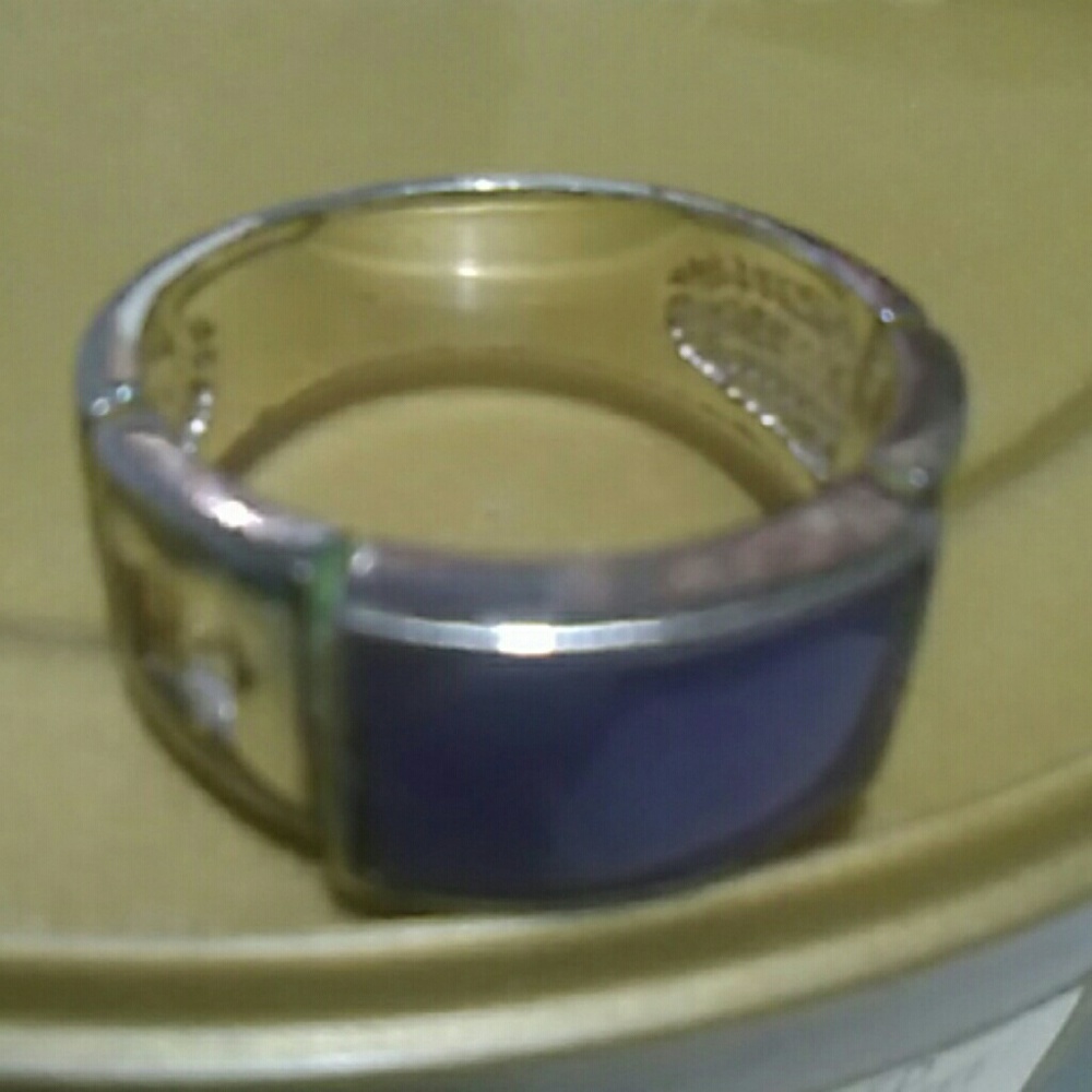 Vintage silver (rare  925 purple Jade ring
